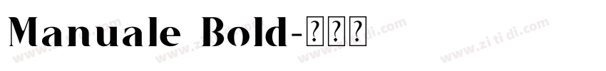 Manuale Bold字体转换